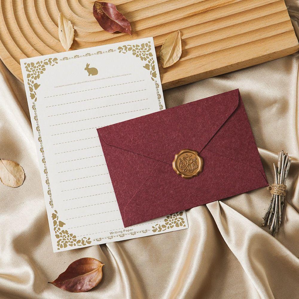10pcs Vintage Envelopes Set Sheepskin Envelope Invitation Card Decoration Letter Paper Set Romantic Nostalgia Art