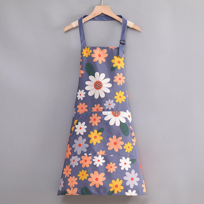 1pc Cartoon Sunflower Apron, Summer Thin, Adjustable Strap Women'S Sleeveless Kitchen Apron Home Kitchen Clean