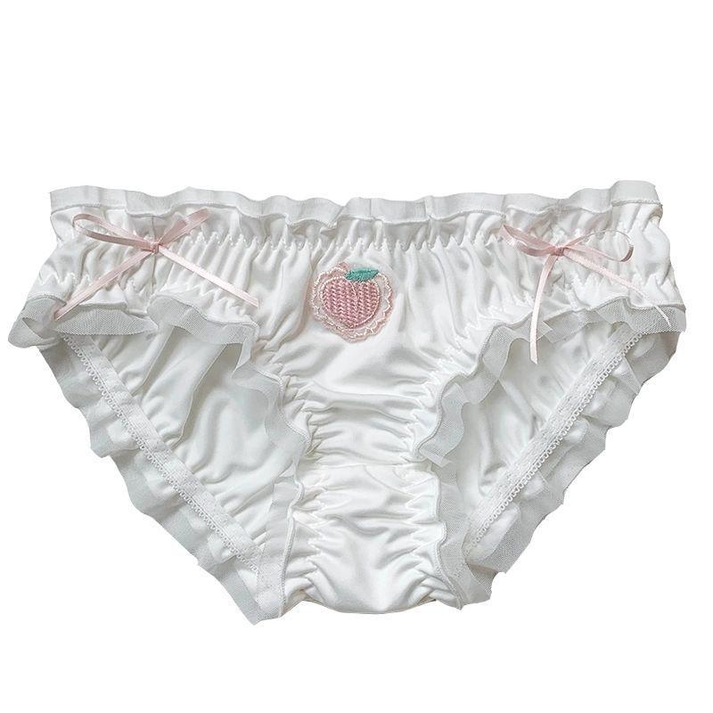 Первая Любовь Персиковый Остров Японский Стиль Сладкие Белые Женские Трусики-Треугольники