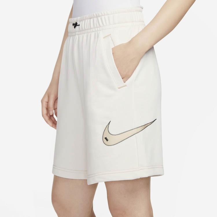 Nike Спортивная одежда с нашивкой-логотипом Swoosh, прямые дышащие шорты прямого кроя с высокой талией в стиле ретро, женские брюки Off-White DM6750-030