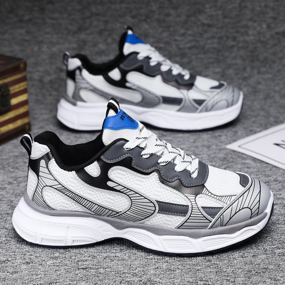 Новая спортивная обувь, дышащая легкая мужская обувь на платформе, модная уличная мужская обувь для бега на толстой подошве