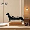 Unique Christmas Ornaments Dachshund Advent Calendar, Metal Countdown Tabletop Decor, 1-24 Decorative Iron Dog Art Days Holiday Ornament, Xmas