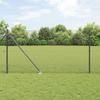 VidaXL Welded Wire Mesh Fence with 13 Anchor Posts Grey 1.4x25 M Steel 3352207