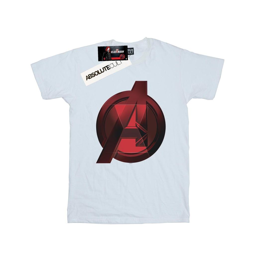 Marvel Womens/Ladies Black Widow Movie Avengers Logo Cotton Boyfriend T-Shirt