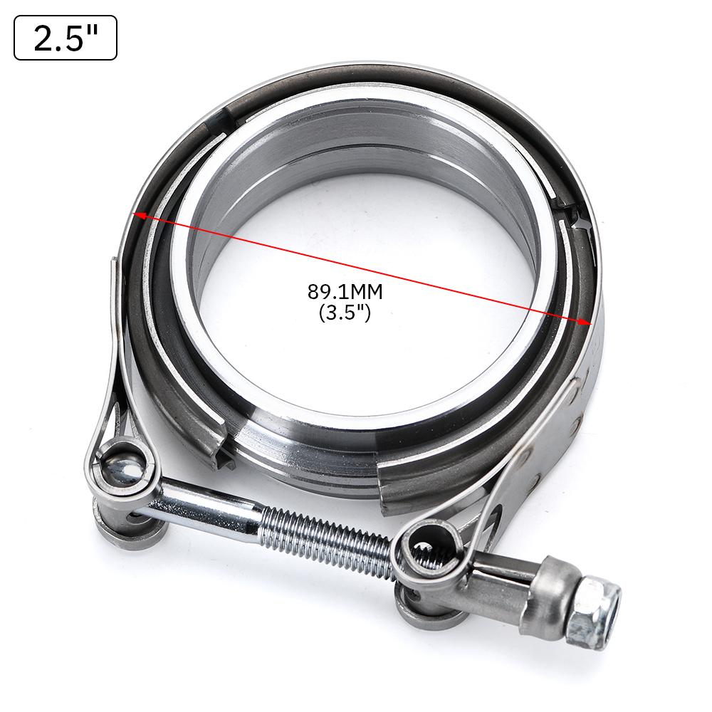 V Band Exhaust Clamp 2.5 inch 3 inch 63mm 76mm Exhaust Male And Female Flange Vband Clamp V-Band Muffler Clamp
