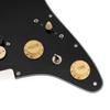 Musiclily Pro SE Предварительно распаянный пикгард с хамбакером Alnico 5 и мини-тумблером для электрогитары Strat, 3-слойный черный,