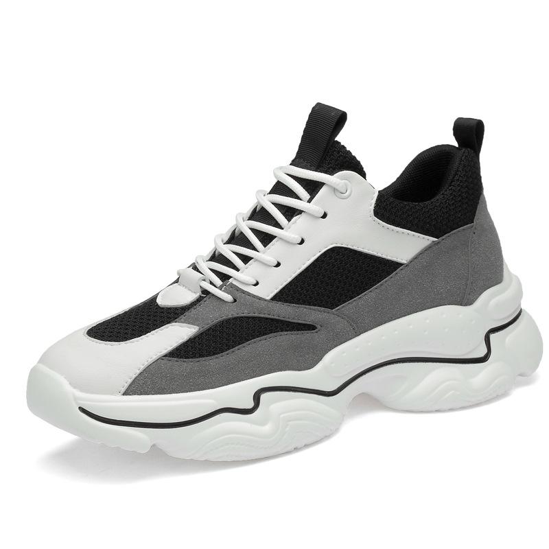 Весенне-летние туфли на высокой подошве мужские 10 см невидимые с внутренней высотой мужские туфли дышащая сетка спортивные повседневные туфли на платформе туфли папы