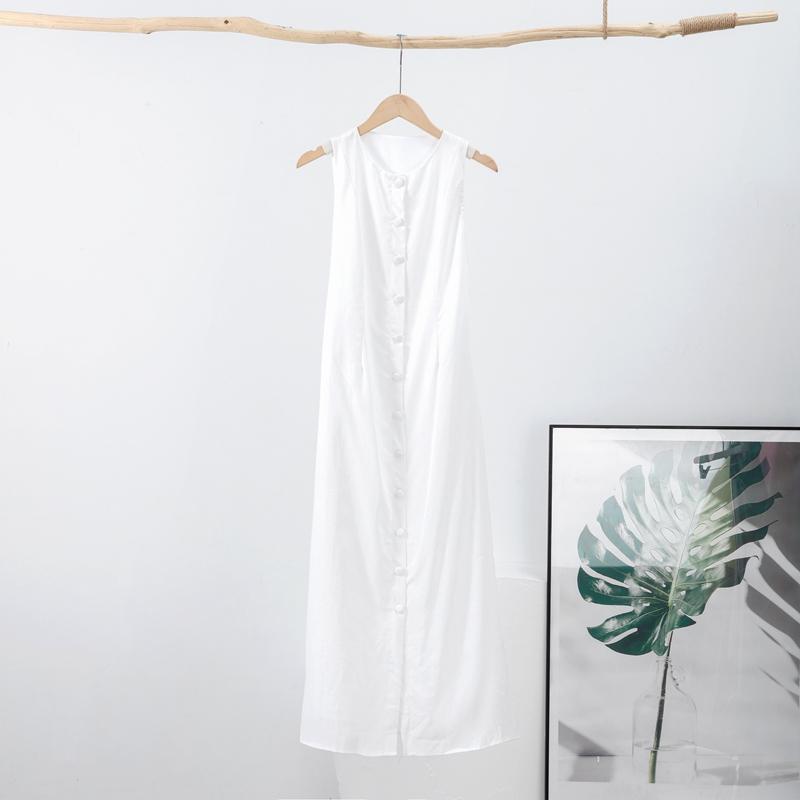 Элегантное длинное платье без рукавов, женское, облегающее, однотонное, с О-образным вырезом, однобортное, А-силуэтное, платья, лето 2025, новые женские модные платья