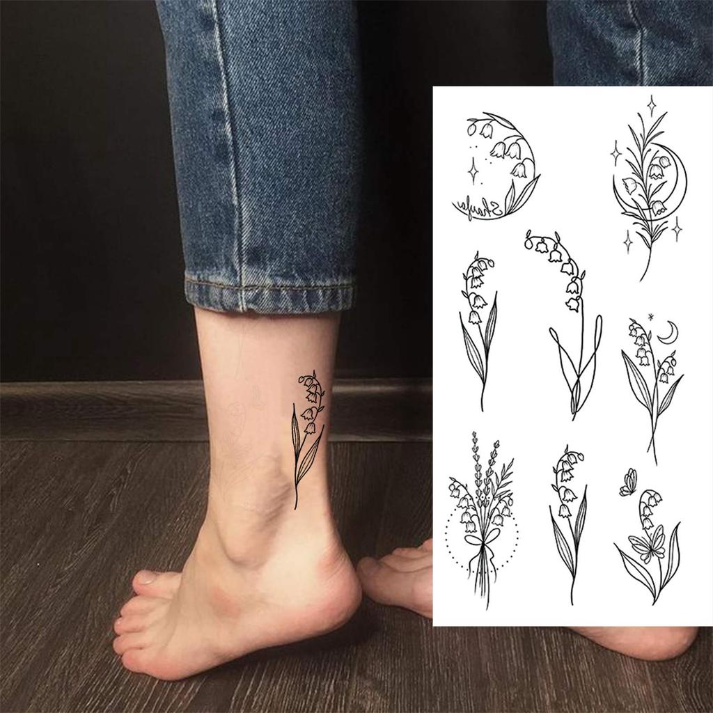 1 Sheet Black Butterfly Temporary Tattoos For Women Adults Fake Water Transfer Letter Tattoo Sticker Neck Hands