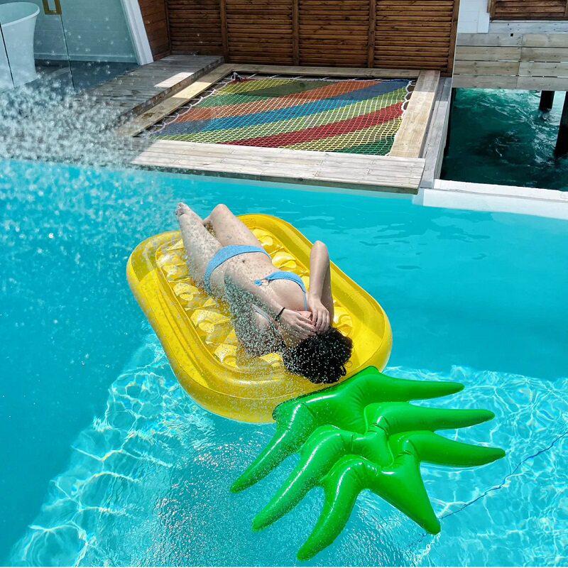 Inflatable Pineapple Cactus Watermelon Pizza Rainbow Pool Float Set