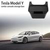 Для Tesla Model Y Ящик для хранения в задней центральной консоли Органайзер для консоли заднего сиденья Ящик с крышкой Мусорный бак Авто Органайзер под сиденьем