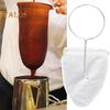 1 Set Milk Tea Filter Bag Ultra Fine Mesh Steel Ring Long Handle Reusable Cheesecloth Tea Nut Soy Milk Coffee Juice Filter Strainer