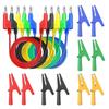 Cleqee 4mm Stackable Banana Plug Test Lead Set with Insulated Alligator 4mm Socket Banana Copper Alligator Copper Cable for Electrical for 1000V 15A