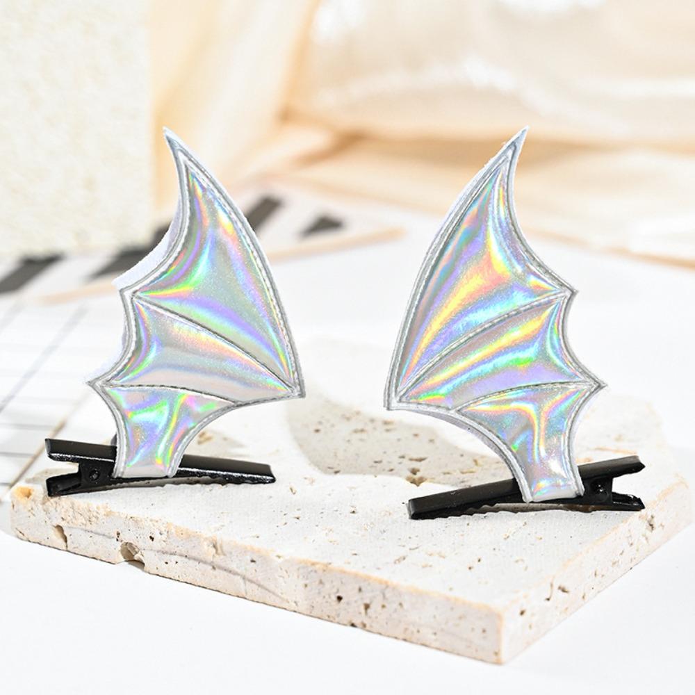 Bat Halloween Headband PU Leather Halloween Hair Hoop Funny Bat Wings Hairpins Costume Accessory