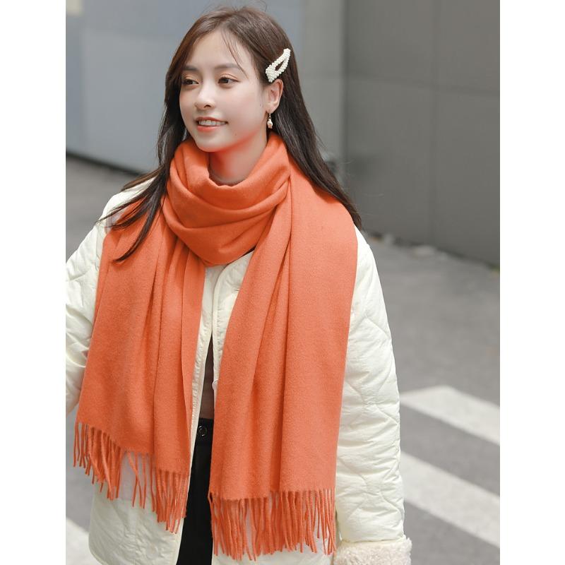 Autumn and Winter Scarf Shawl High End Versatile Solid Color Scarf for Women Autumn and Winter Warm New Imitation Cashmere Scarf