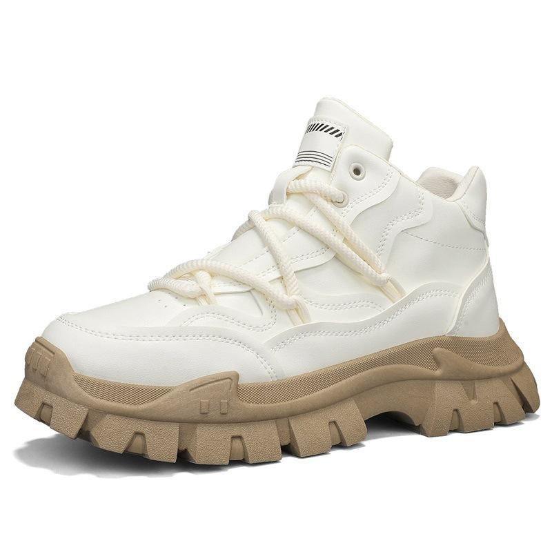 Shoes for Men Fashion High Quality Leather High-top Platform Mens Shoes Outdoor Tooling Comfort Leisure Ankle Boots Botas Hombre