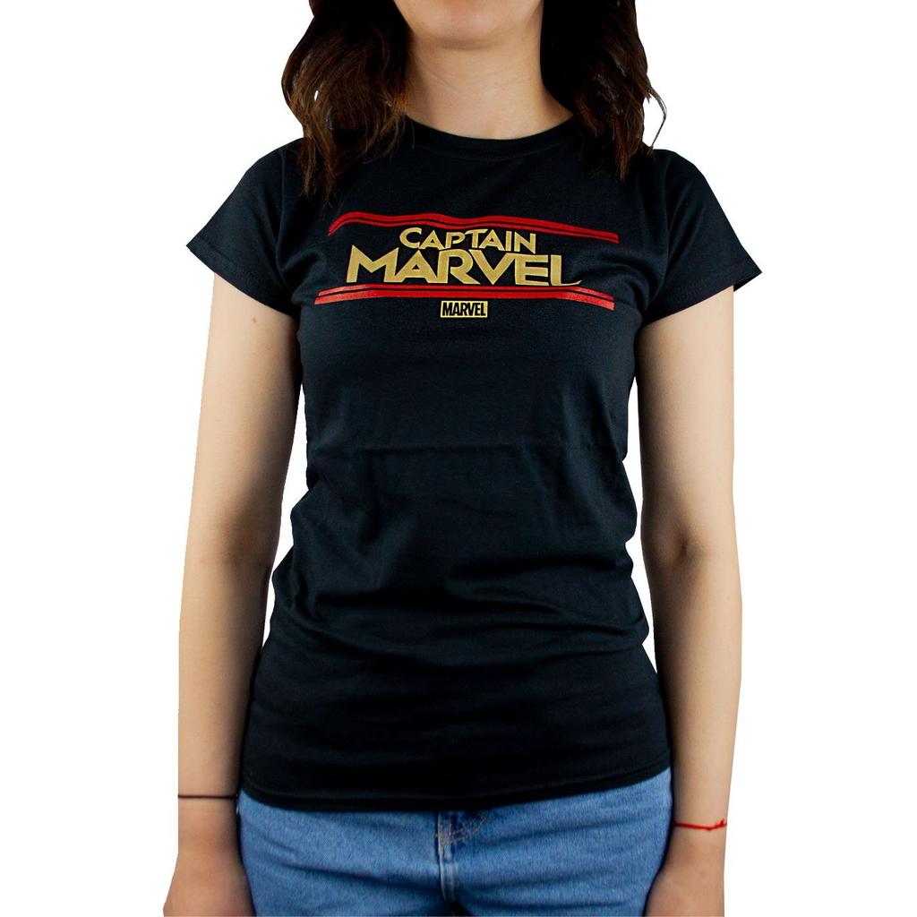Футболка женская / женская с надписью Captain Marvel