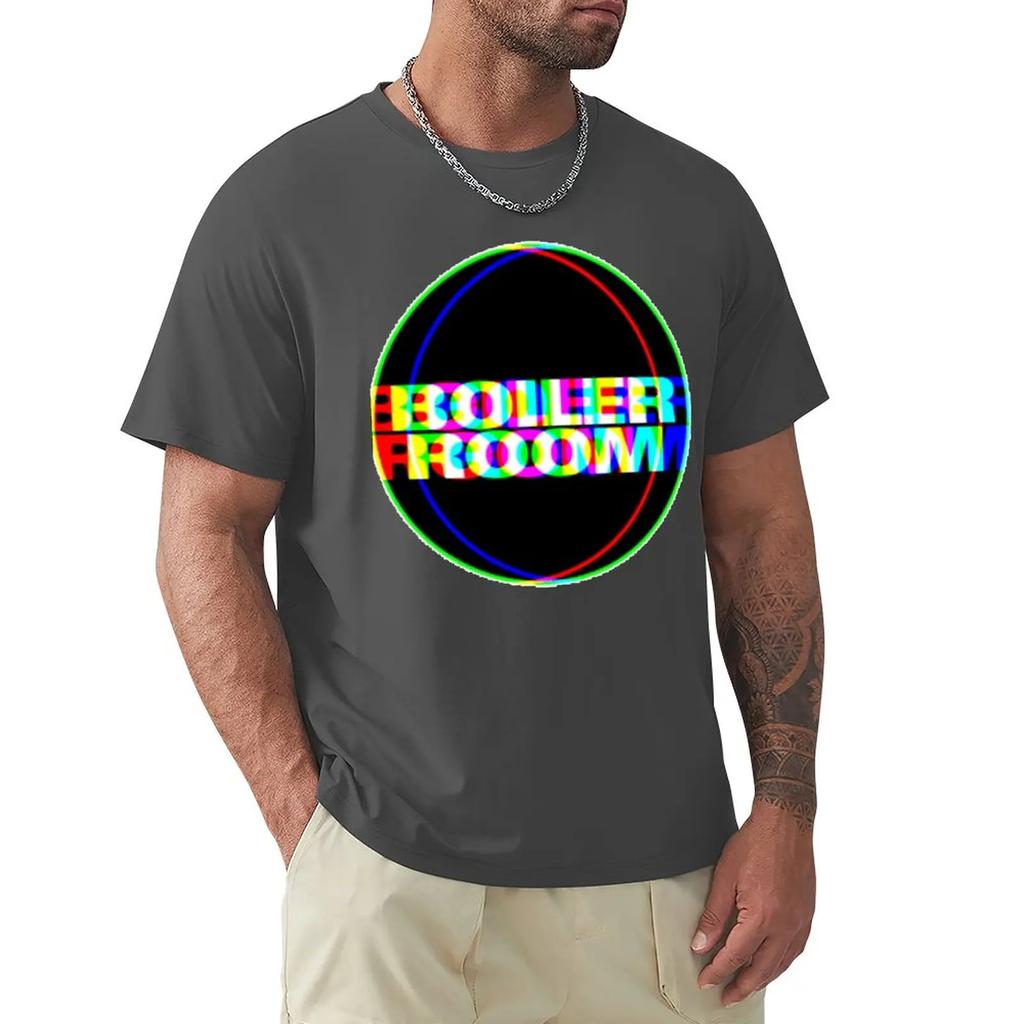 Футболка Boiler Room Color Glitch I, эстетичная одежда, быстросохнущая рубашка, симпатичные топы, мужские футболки с графическим принтом, большие размеры.