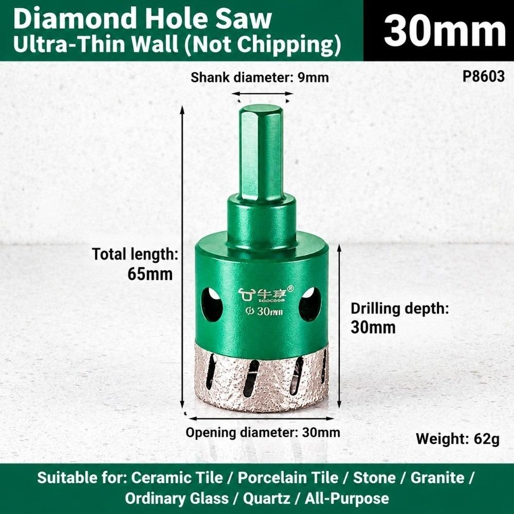 Dry Cutting Diamond Hole Cutter Triangular Shank Stone Hole Saw Hole Saw Slate Cutting
