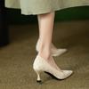 2024 Новый Стиль Модные и Универсальные Остроносые Удобные Однотонные Весенне-Осенние Универсальные Женские Туфли Zapatos
