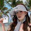 Anti-UV Outdoor Sun Hat with USB Charging Fan Beach Sunshade Hat Summer Empty Top Hat