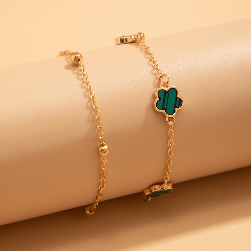 Аксессуары Стильный Простой Универсальный Цепочка Аксессуары для ног INS Ветер Сплав Персонализированный Цепочка для ног с цветком из пяти лепестков Женщины