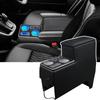 POWER PANDA Console Armrest for New Vehicles Center Smart Console with Drink Small Item Convenient Black [Quick Charging] Box, Noah/Voxy (90 Series),