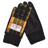 Et HARRIS Smartphone Compatible Gloves Checkered Pattern Yellow [nature Evoluer] Women's