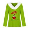 Women's T Shirt Tee Christmas Shirt Long Sleeve Party Christmas Fleece Collar V Neck Top