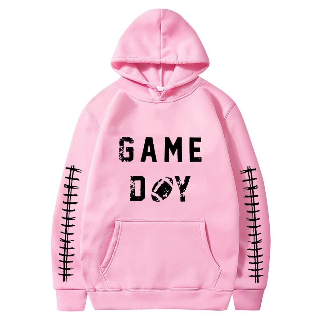 Женская однотонная толстовка с капюшоном и длинным рукавом с принтом