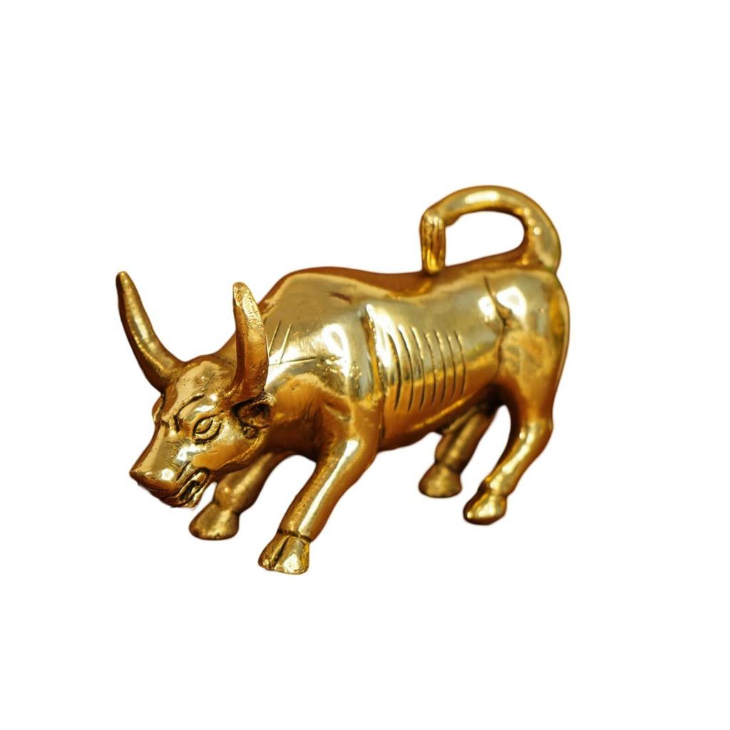 100% Pure Brass Bull Show Pieces for Home Decor Living Room Decorative Items |