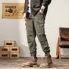 Осенне-зимние эластичные леггинсы с несколькими карманами, дышащий и удобный комбинезон, мужские трендовые свободные прямые хлопковые повседневные брюки, мужская одежда