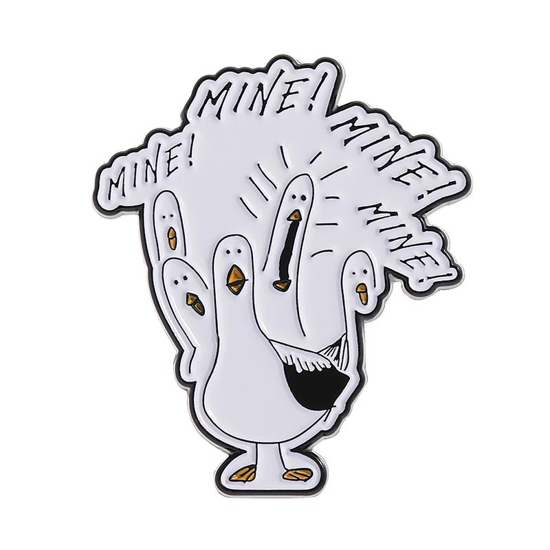 5-7PCS/SET Enamel Pins Custom Silly Goose Club Brooches Lapel Badges Clothes Animal Jewelry Gift for Friends