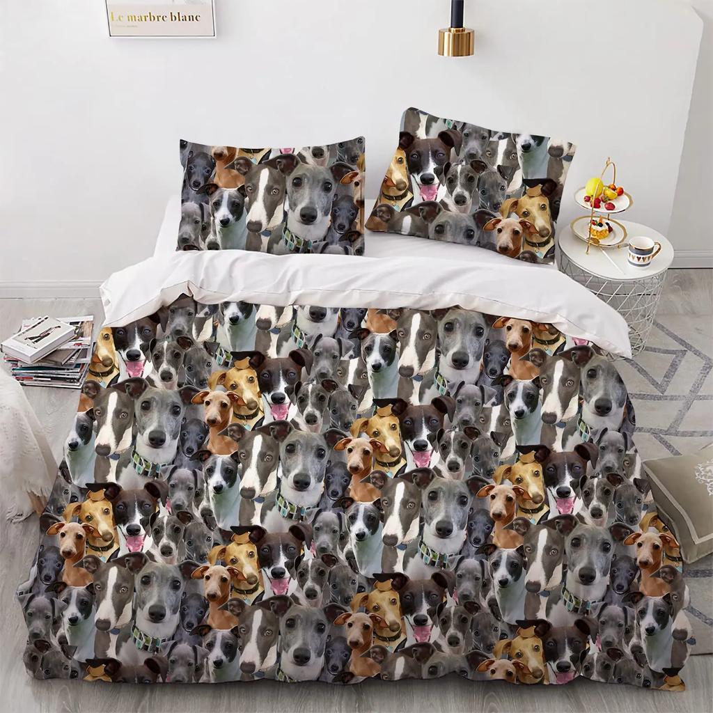 Cute Maltese Dog Duvet Cover Set Dog Breed Theme Bedding Set Microfiber Kawaii Animal Quilt Cover Twin King For Pet Lover Gifts