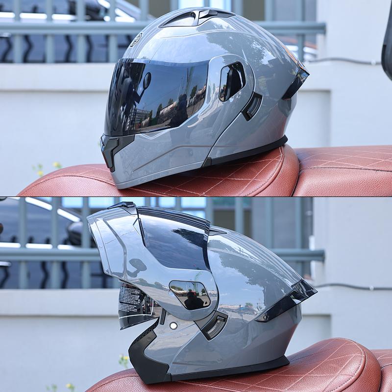 ORZ-103-DOT Сертифицированный ABS Шлем-трансформер с двойным визором Модульный Интеграл для Мужчин Мотоциклетный Шлем Casco с Солнцезащитным Козырьком