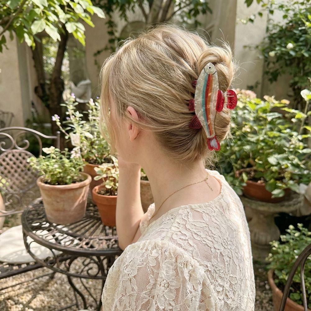 Tuna Fish Marine Life Fish Hair Clip Hairpin Fish Grab Clip Fashion Ocean Animal Hair Claw Travel