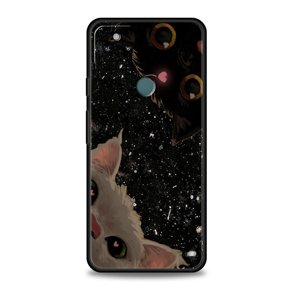Милый Чехол-Крышка для Телефона с Кошкой для Google Pixel 10 9 8 7 6 9A 8A 7A 6A Pro Ударопрочный Мягкий ТПУ 9 Pro XL Оболочка Capas Fundas Coque Сумки