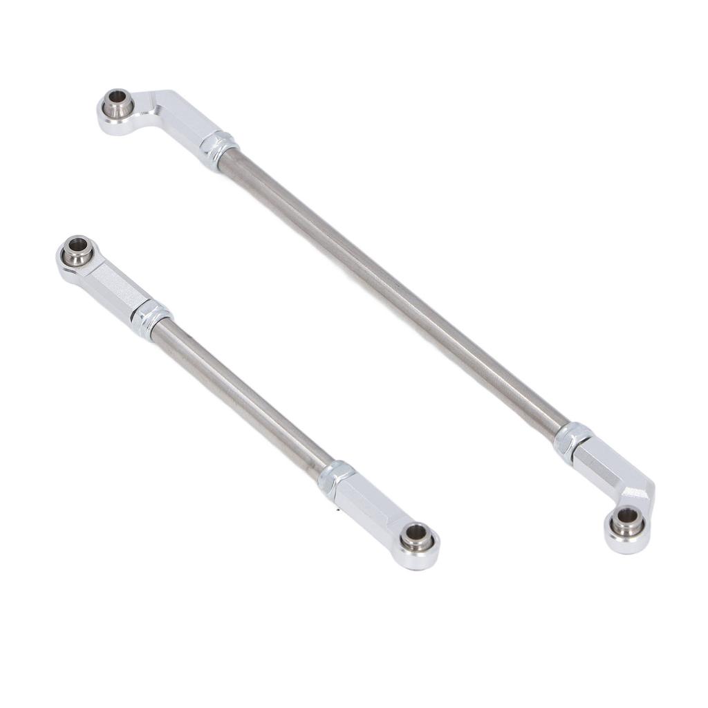RC Steering Rod 90mm Aluminum Alloy Steering Pull Rod Link Linkage Set for SCX10 III 1 10 RC Cars Silver