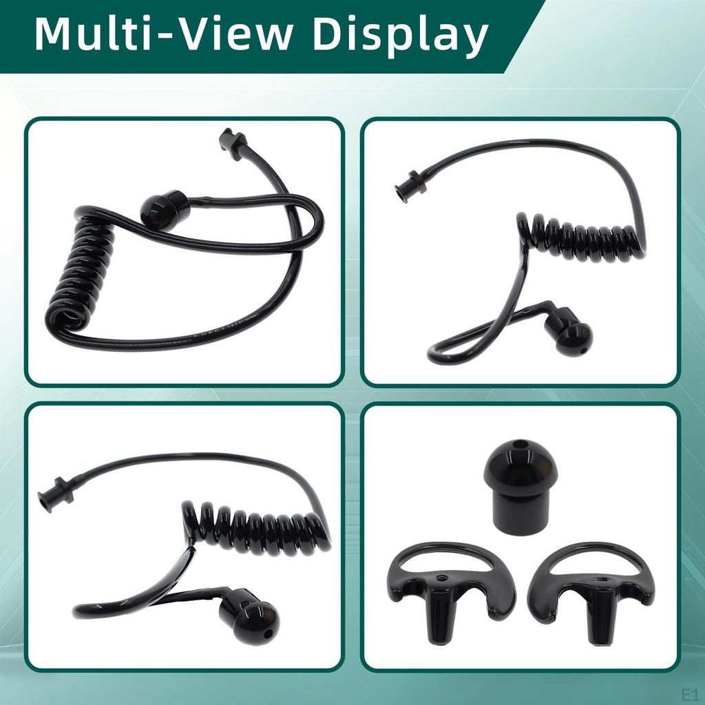 Acoustic Coil Tube Earbud Audio Kit High Performance Easy to Install for Radio Headset Replacement