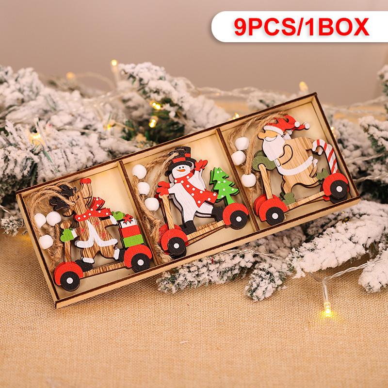 Деревянный рождественский кулон С Рождеством Украшение для дома 2025 Navidad Рождественская елка Подвесные украшения Подарки детям Новый год 2025