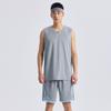 Solid Color Sleeveless Basketball Uniform Set: Vest Style Sports Running Suit