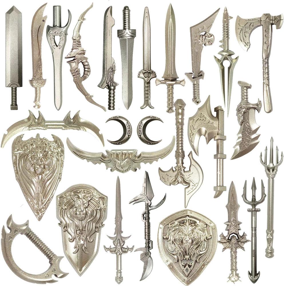 MOC Средневековые Строительные Блоки Персонаж Рыцарь Воин Набор Аксессуаров Шлем Наплечники Щит Лук Стрела Кирпич Подарок Игрушка X022