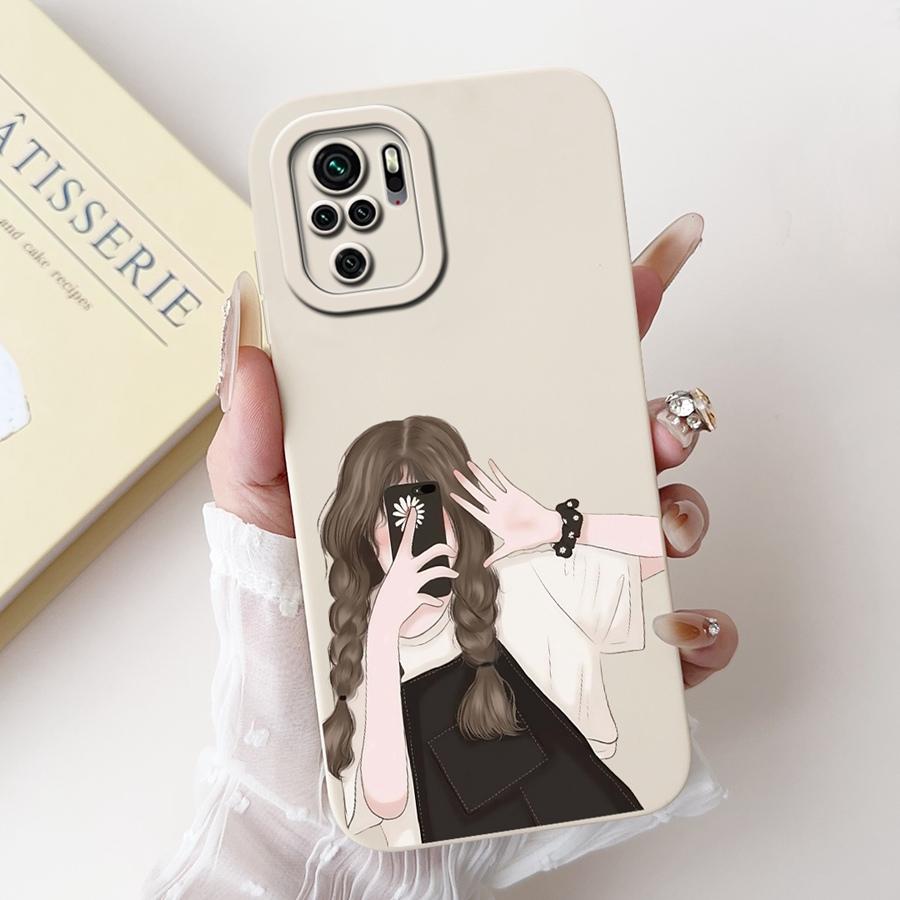 Phone Case For Xiaomi Redmi Note 10 Pro 4G Funda Flower Painted Matte Soft Protective Cover for Redmi Note10 10S 10Pro Bags