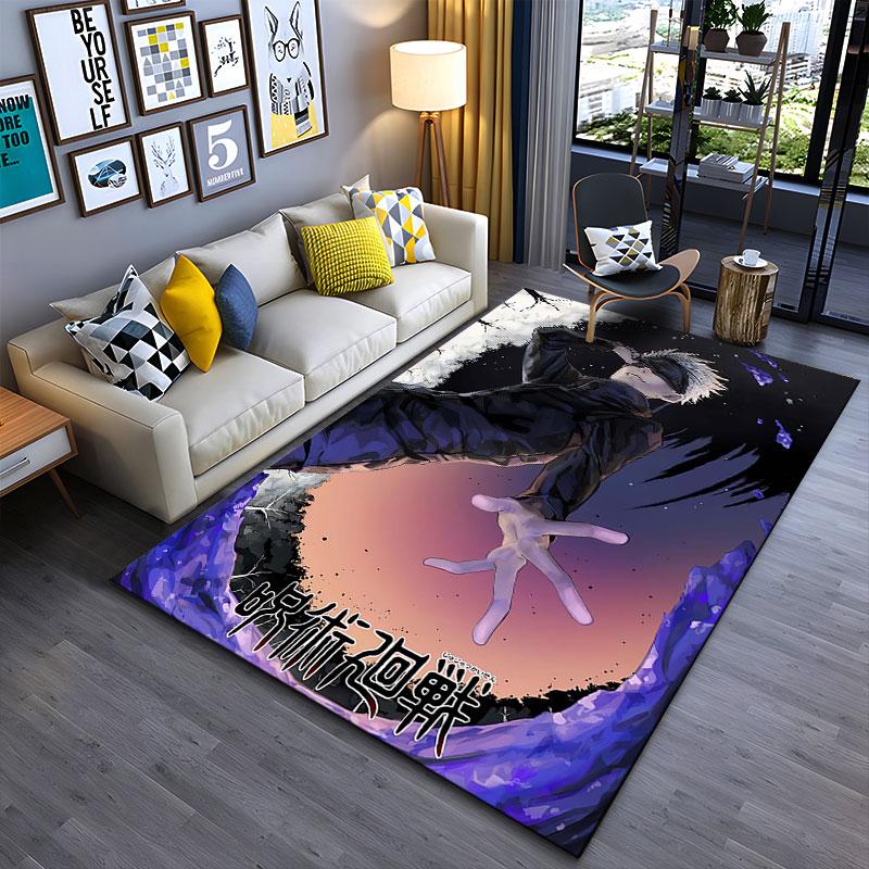 Anime Character with Dark Theme suitable as a non-slip mat for the living room or bedroom sofa