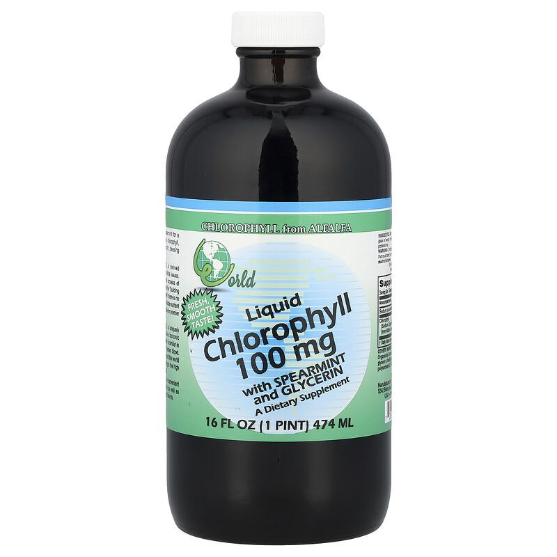 Liquid Chlorophyll with Spearmint and Glycerin, 16 fl oz (474 ml)
