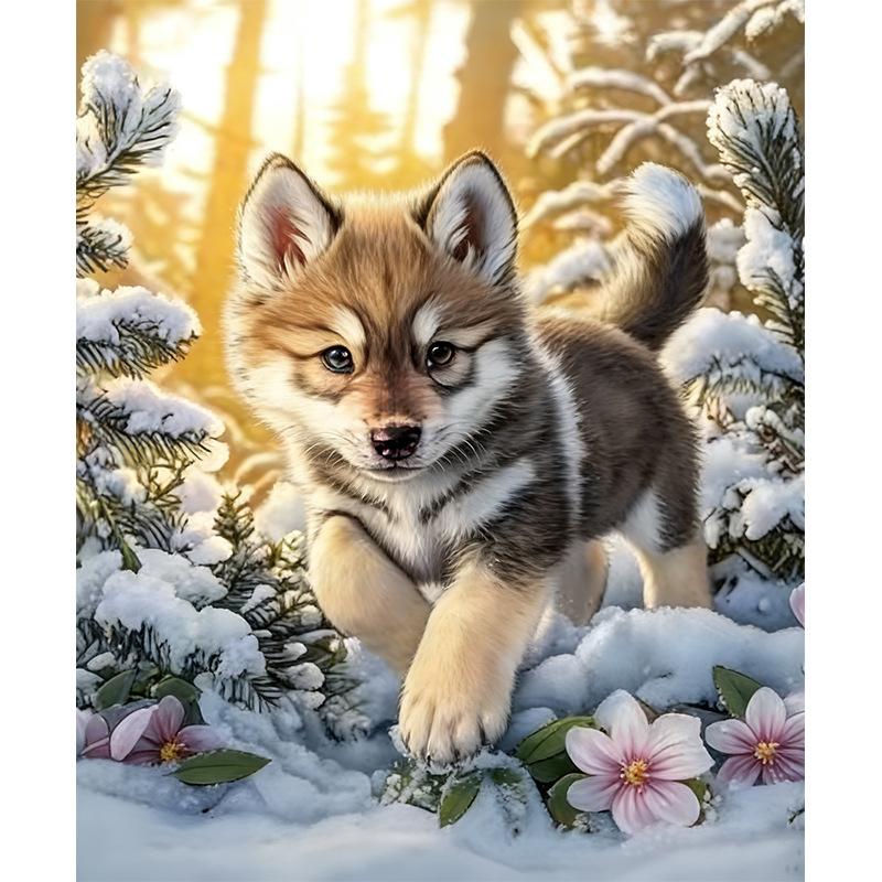 5D Diamond Painting, Flower Animal Sticker Diamond Cross Stitch Decorative Painting
