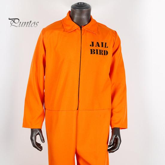 Хэллоуин Узник Косплей Комбинезон с наручниками Хэллоуин Унисекс Дети Взрослые Ролевые игры Наряд с длинными рукавами Отворотом Молния Фестивали Вечеринки Шоу