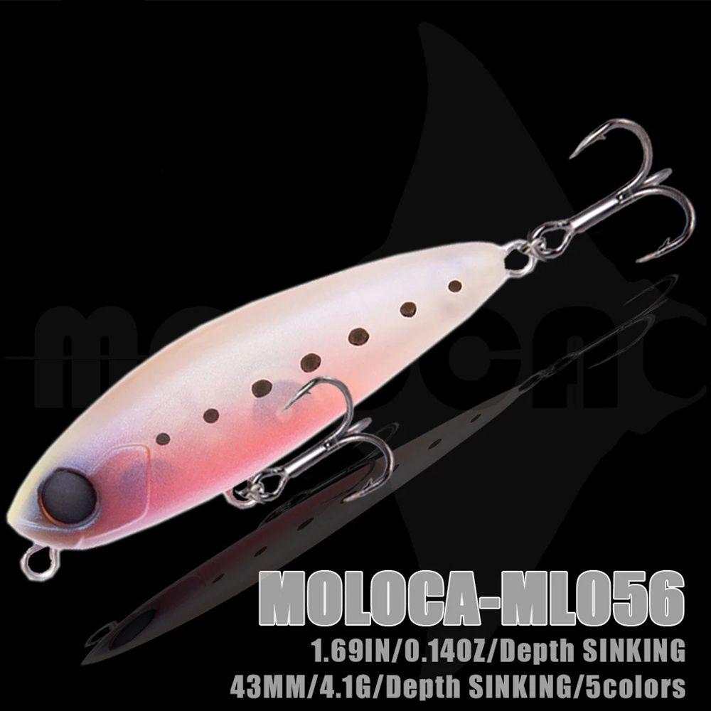 Transparent Useful Crankbaits Minnow Lures Pencil Baits with Steel Ball Winter Fishing Fish Hooks