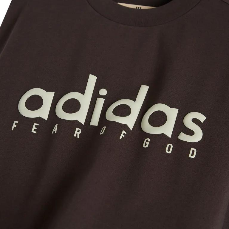 adidas X Fear Of God Athletics Коллаборация SS25 Пуловер С Круглым Вырезом Повседневная Футболка с Коротким Рукавом Мужская Футболка JZ4893