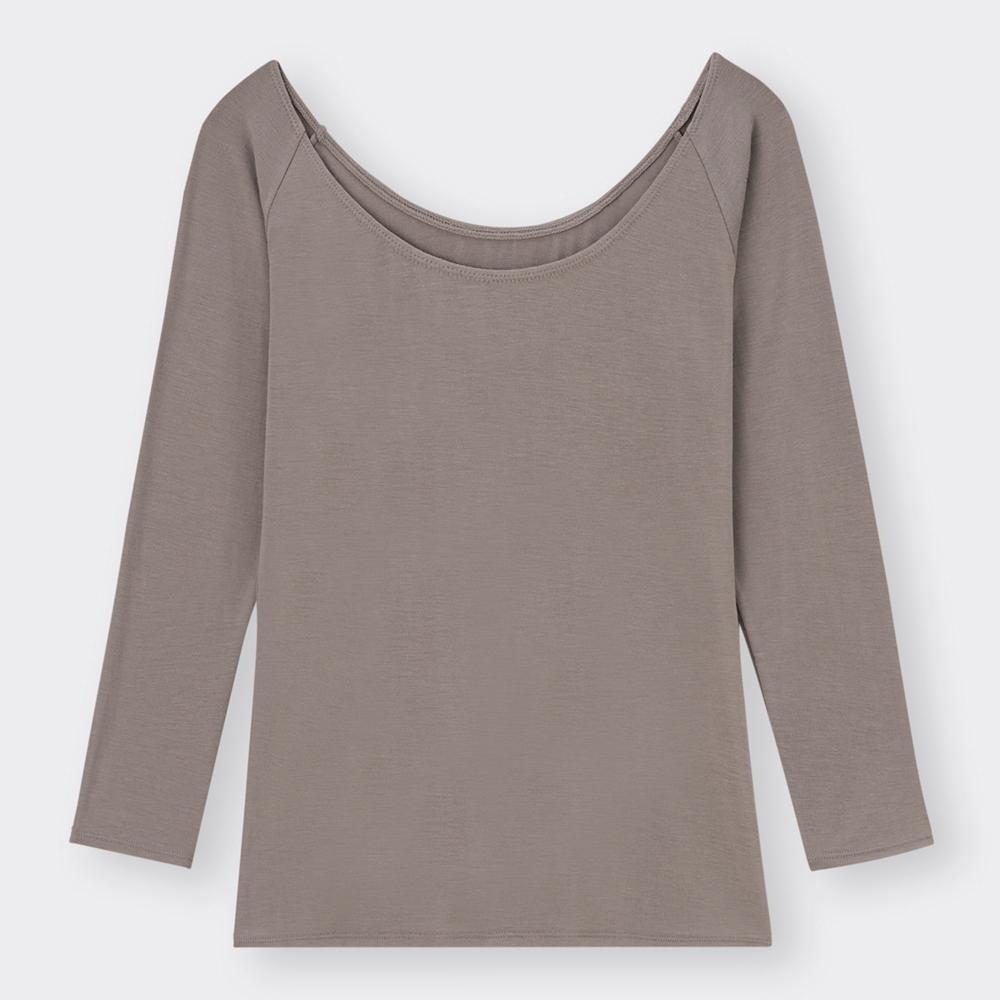 Gu Style Heat с широким воротом T 8 4 рукава 